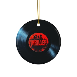 Michael Jackson Thriller Vinyl Record Holiday Ornament