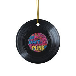 Daft Punk Vinyl Record Holiday Ornament