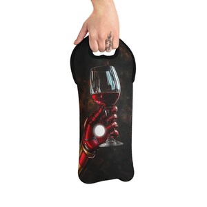 Bolsa de vino con motivo de Iron Man