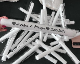 Customizable LED Foam Glow Sticks, Wands, Light Up LED Foam Stick. Multi or Single Color Flashing Glow Personalized Wedding Party Favor