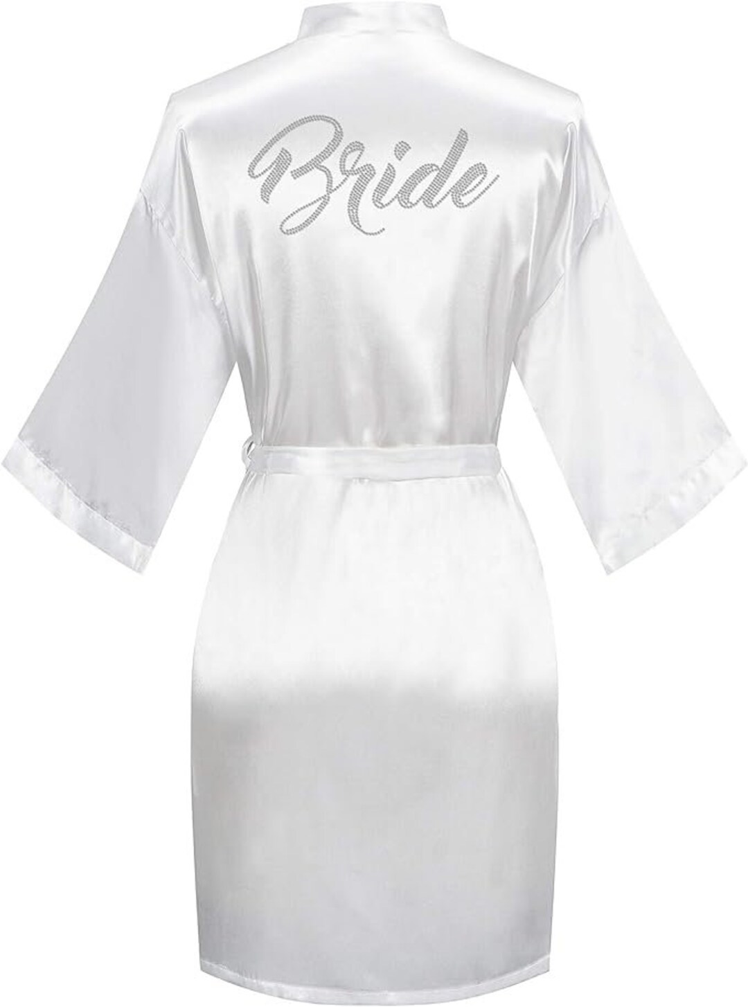 Custom Silk Robe Custom Bridesmaid Silk Robe With Rhinestones - Etsy