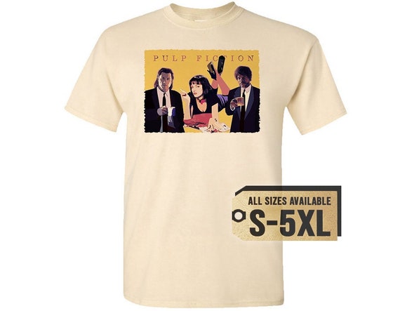 Pulp Fiction V1 Natural White Gray Vintage Men T Shirt All Pulp Fiction V1 Natural White Gray Vintage Men T Shirt All