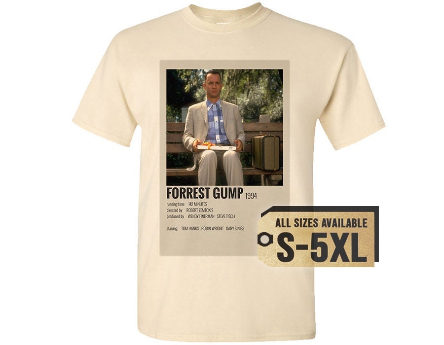 Forrest Gump V39 Natural White Gray Vintage Men T Shirt All