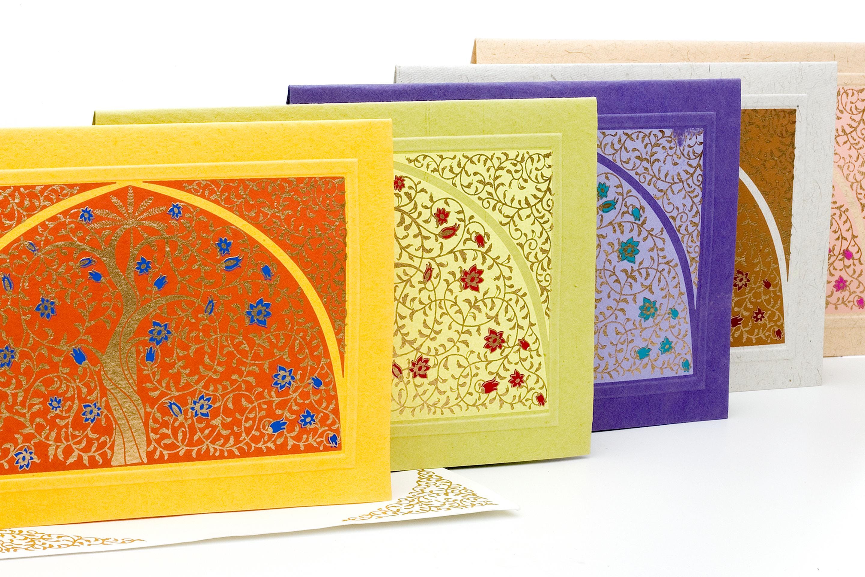 Note Cards Screen Pomegranate Tree Notecards: Screen Printed Stationery Set - Etsy