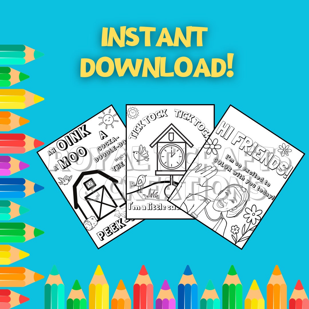 10 Page Ms Rachel Coloring & Activity PRINTABLE - Etsy