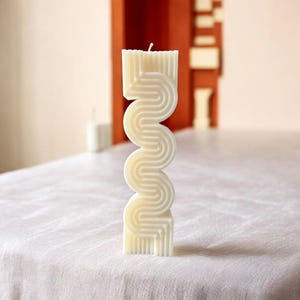 Designkaars, stijlvolle kaars, handgemaakte kaars, geurkaars, cadeaukaars, abstracte kaars, kaars, kaars