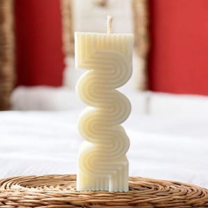 Designkaars, stijlvolle kaars, handgemaakte kaars, cadeaukaars, geurkaars, abstracte kaars, kaars