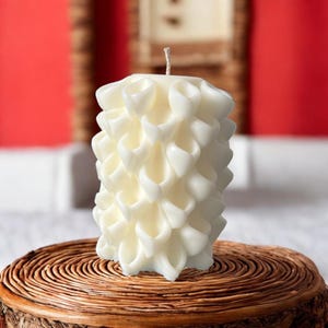 Designkaars, stijlvolle kaars, handgemaakte kaars, cadeaukaars, geurkaars, kaars, abstracte kaars, kaars