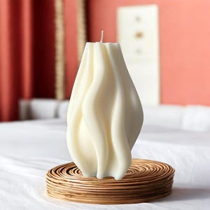 Designkaars, stijlvolle kaars, handgemaakte kaars, cadeaukaars, geurkaars, kaars, abstracte kaars, kaars