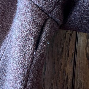 Vintage wool tweed burgundy coat image 4