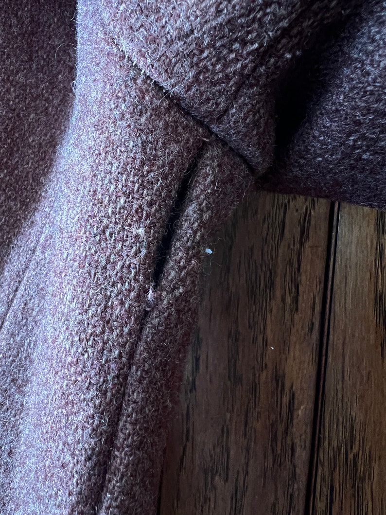 Vintage wool tweed burgundy coat image 4