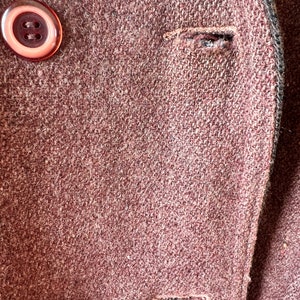 Vintage wool tweed burgundy coat image 6