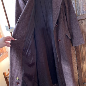 Vintage wool tweed burgundy coat image 5