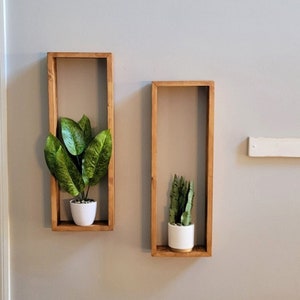 Plant Shelf, Plant Shelves, Floating Shelf, Floating Plant Shelf  (Set of 2)
