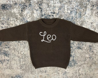 Personalised Baby Name Knitted Jumper