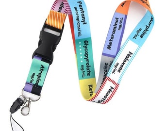 Personalised Lanyard, Nurse Neck Strap, caregiver badge holder, key ring, doctor, necklace, wrist strap, ID Holders Name Badges Lanyard Rope