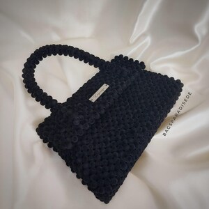 Elegant handmade beaded bag, crystal&acrylic beads, unique purse, luxury handmade shoulder bad, sparkling clutch