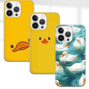 Funny duck Phone Case Cute goose Cover for iPhone 15 14 13 12 Pro Xs SE Samsung S24 S23 S22 FE A25 A15 Pixel 8A 7 Pro