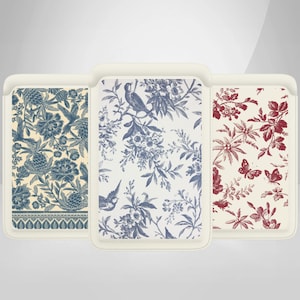 Cartera Toile Magsafe, tarjetero de cuero magnético con patrón floral para iPhone 15, iPhone 14, iPhone 13 SE Pro Max Plus