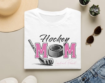 Camiseta para mamás de hockey, regalo para mamás de hockey, camiseta para mamás de pista, camiseta para mamás de hockey, mamás de hockey para el día del partido, mamás amantes del hockey