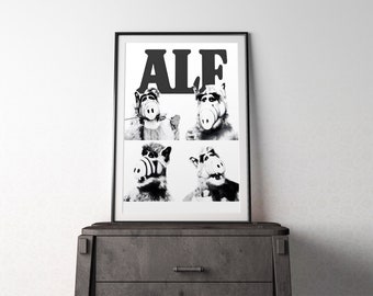 Alf V8 Movie Poster Printed on Glossy Photo Paper sizes A1 A2 A3 A4 A5 ready to be framed