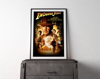 Indiana Jones V3 Movie Poster Printed on Glossy Photo Paper sizes A1 A2 A3 A4 A5 ready to be framed