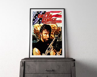 Chuck Norris The Delta Force V1 Movie Poster Printed on Glossy Photo Paper sizes A1 A2 A3 A4 A5 ready to be framed