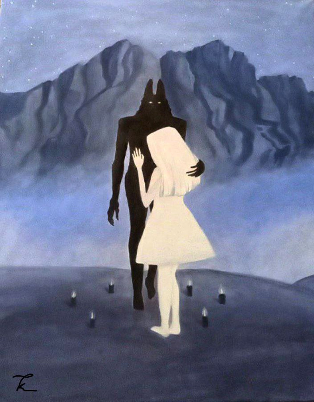Me and the Devil Painting on Canvas 50 X 60 Cm - Etsy