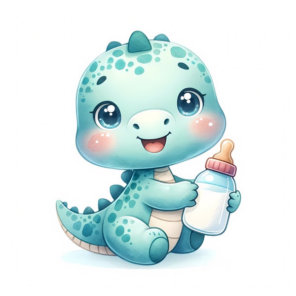 Cute Baby Dragon Clipart - 11 High-Quality JPGs  - Nursery Decor - Newborn celebration, Digital Prints, Card Making, Commercial License