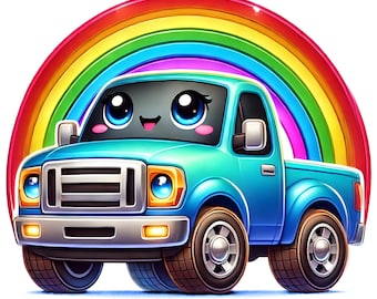 Pickup Truck Clipart | Playful Truck Art (Digital Download)