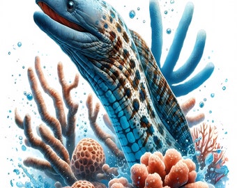 Eel Clipart Bundle: Marine Biology Art, Sea Creature (Digital Download, Commercial Use) 12 JPG