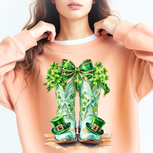 Howdy St. Patrick&#39;s Png, Cowboy boots St. Patrick&#39;s Day Png, Happy St. Patrick&#39;s Png, Funny St. Patrick&#39;s Png, Retro St. Patrick&#39;s Shirt
