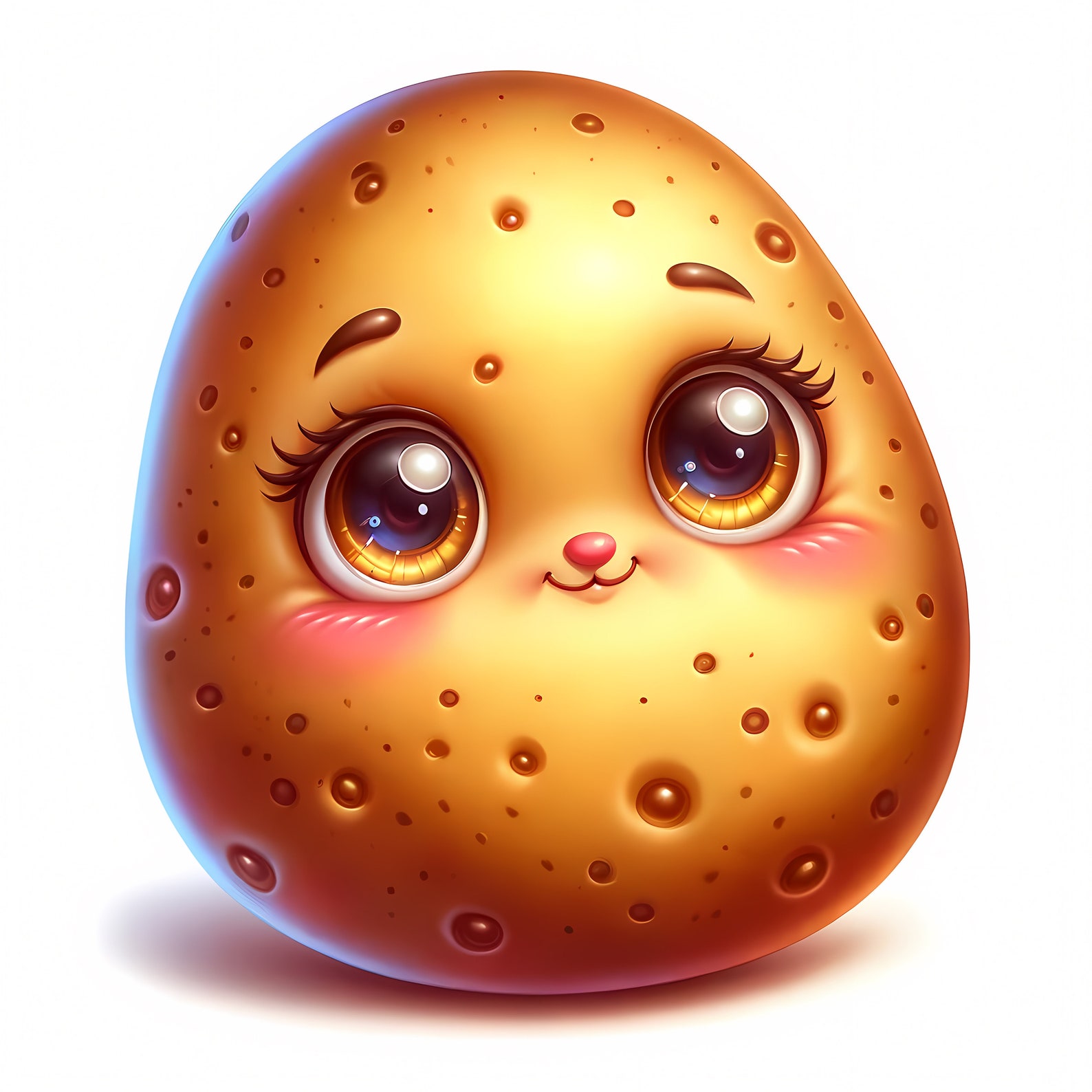 Cute Potato Clipart Bundle – Kawaii Food Art, Commercial Use (digital ...