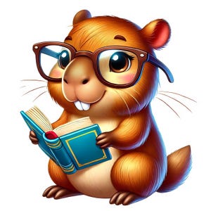 Niedliche Capybara Clipart | 12 hochwertige JPGs | Entzückende Capybara Clipart Bundle | Kinderzimmer Dekor | Tier Kunst | Drucksachen | Kommerzielle Nutzung
