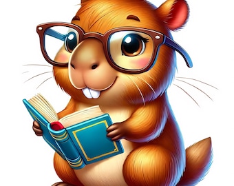 Cute Capybara Clipart Bundle | High-Quality JPGs (Commercial Use)