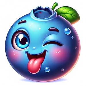 Niedliche Blaubeere Clipart | 12 hochwertige JPGs | Süße entzückende Blaubeere Clipart Bundle | Niedliches Obst Kunst | Drucksachen | Kommerzielle Nutzung
