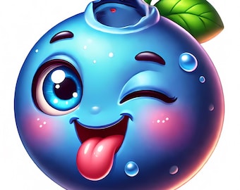 Blueberry Clipart Bundle | Whimsical Fruit Art (Digital Download)