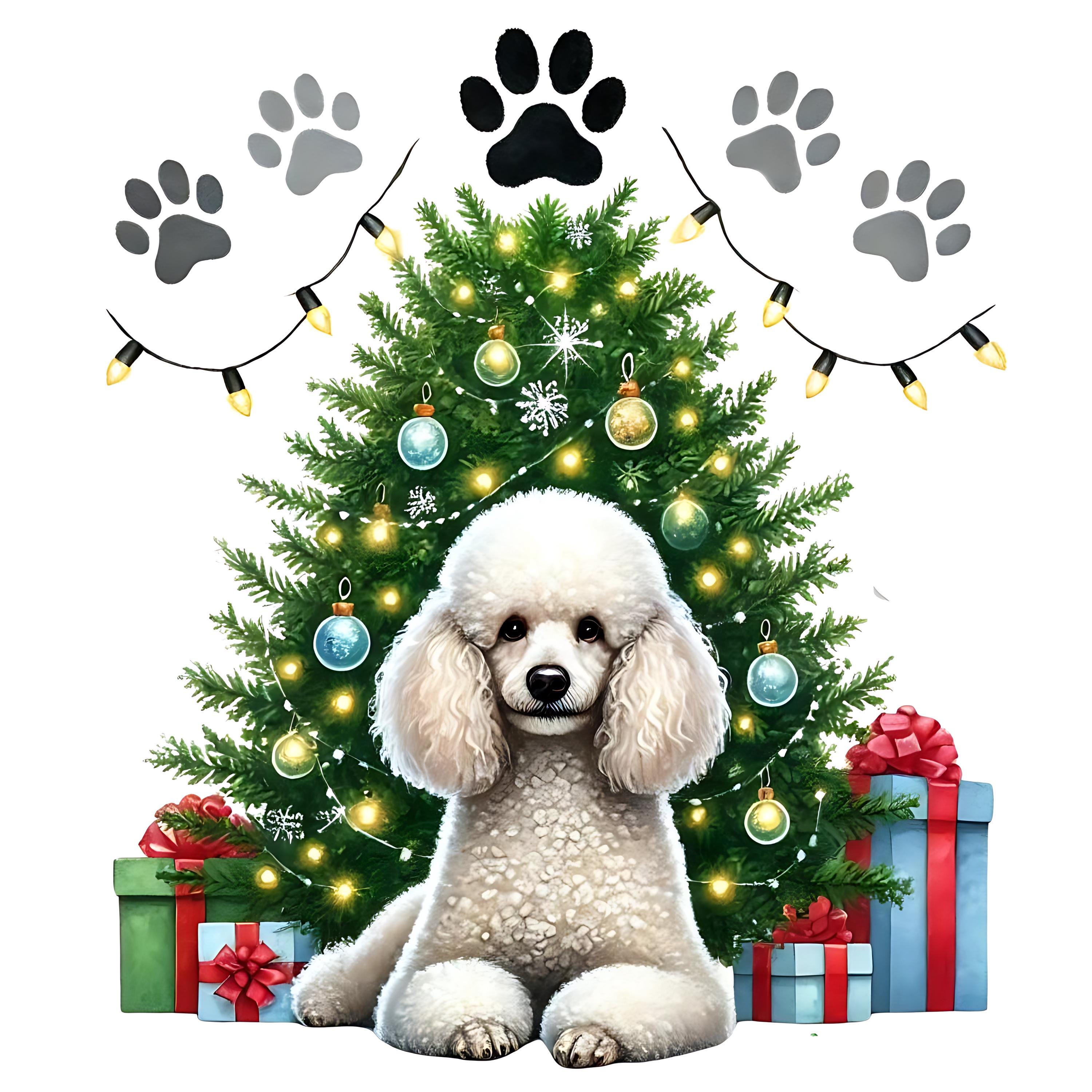 Christmas Dog Clipart: Festive Holiday Dog Art (digital Download ...