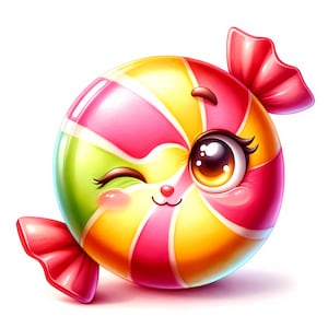 Schattige snoep-clipart | 14 hoogwaardige JPG's | Schattige snoepclipartbundel | Muurkunst | Kunst met zoete lekkernijen | Afdrukbare items | Commercieel gebruik