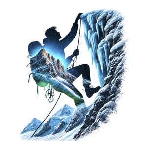 11 PNG, Bergsteiger Clipart | Bergsteigen Clipart Bundle | Wandkunst | Klettern | Outdoor Abenteuer Kunst | Drucksachen | Kommerzielle Nutzung.