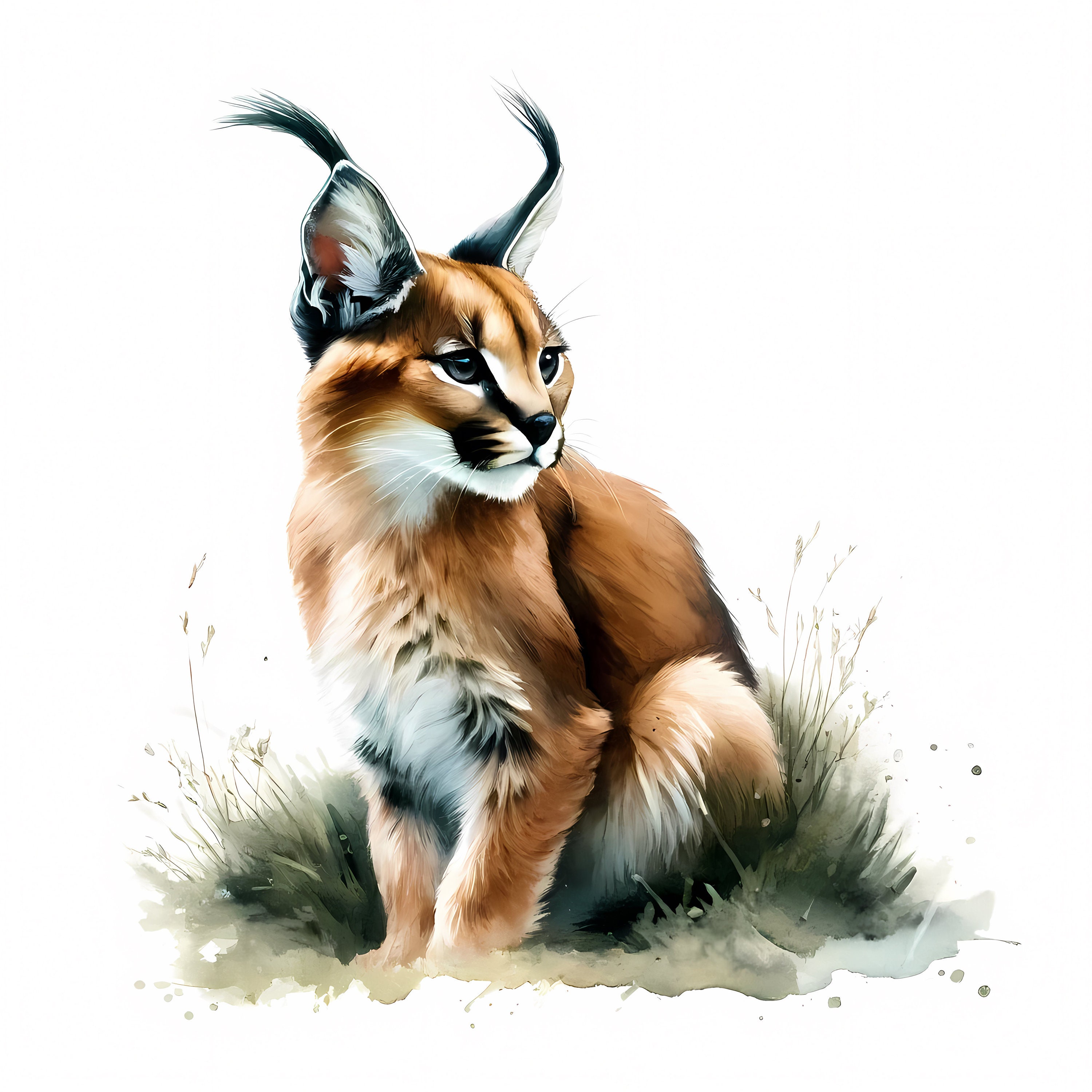 Caracal Clipart Bundle | High-quality Wild Cat Jpgs (digital