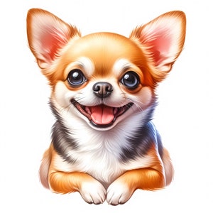 Chihuahua Clipart | 10 hochwertige JPGs | Clipart-Bundle | Wandkunst | Papierbasteln | Digitale Drucke | Digitaler Download | Kommerzielle Nutzung