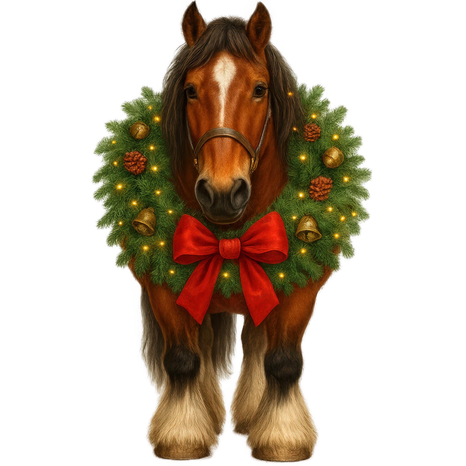 Christmas Horse Clipart: Festive Holiday Art (digital Download Pngs) - Etsy