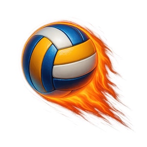 Volleyball Clipart, 12 High-Quality PNGs, Volleyball Bundle, Volleyball PNG, Digital Download, Sports Graphics, Papercrafts, Commercial Use