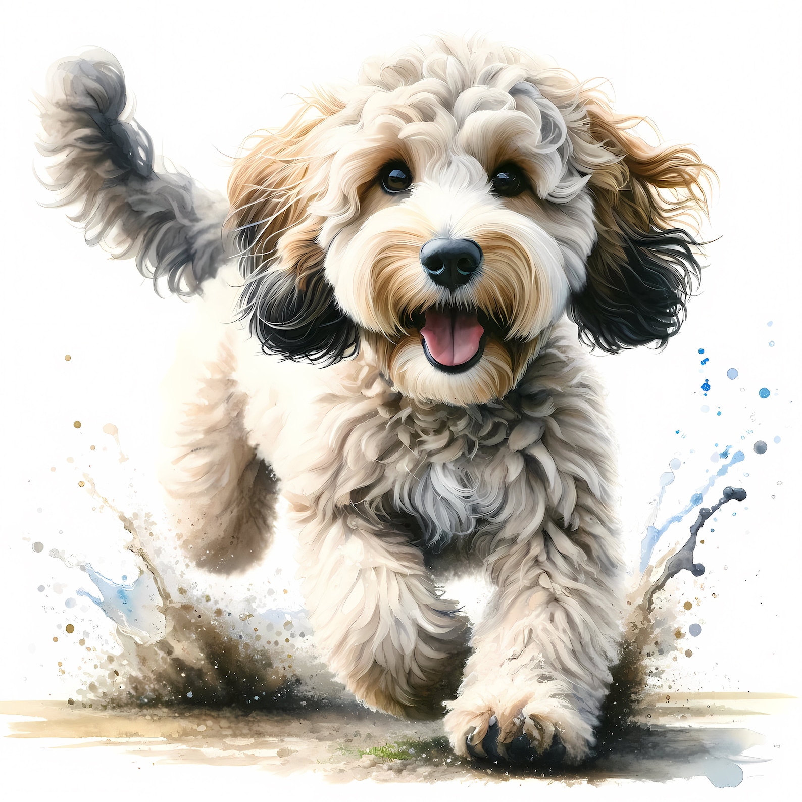 Cockapoo Digital Cockapoo Dog Art – High-resolution Jpgs, Commercial Use (digital ...