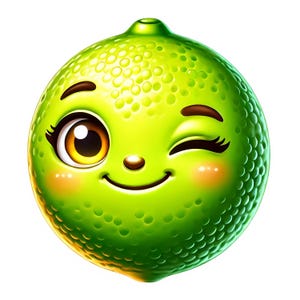 Lindo clipart de lima / 12 archivos JPG de alta calidad / Adorables dibujos animados de lima / Arte cítrico / Arte frutal / Imprimibles / Uso comercial