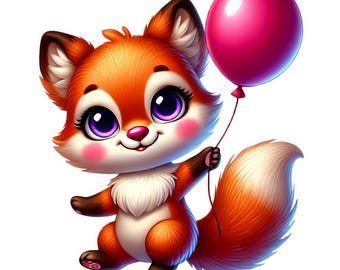 Woodland Fox Clipart | Nursery Art, Scrapbooking Graphics (Digital Download)