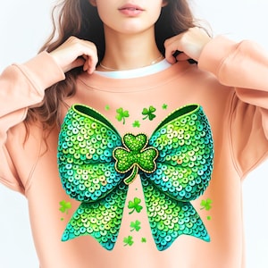 St Patricks day PNG, Lucky St.Patricks Day Coquette PNG, Glitter St Patrick Bow Png, Girl St Patricks Day, Shamrock, Lucky png, Sublimation