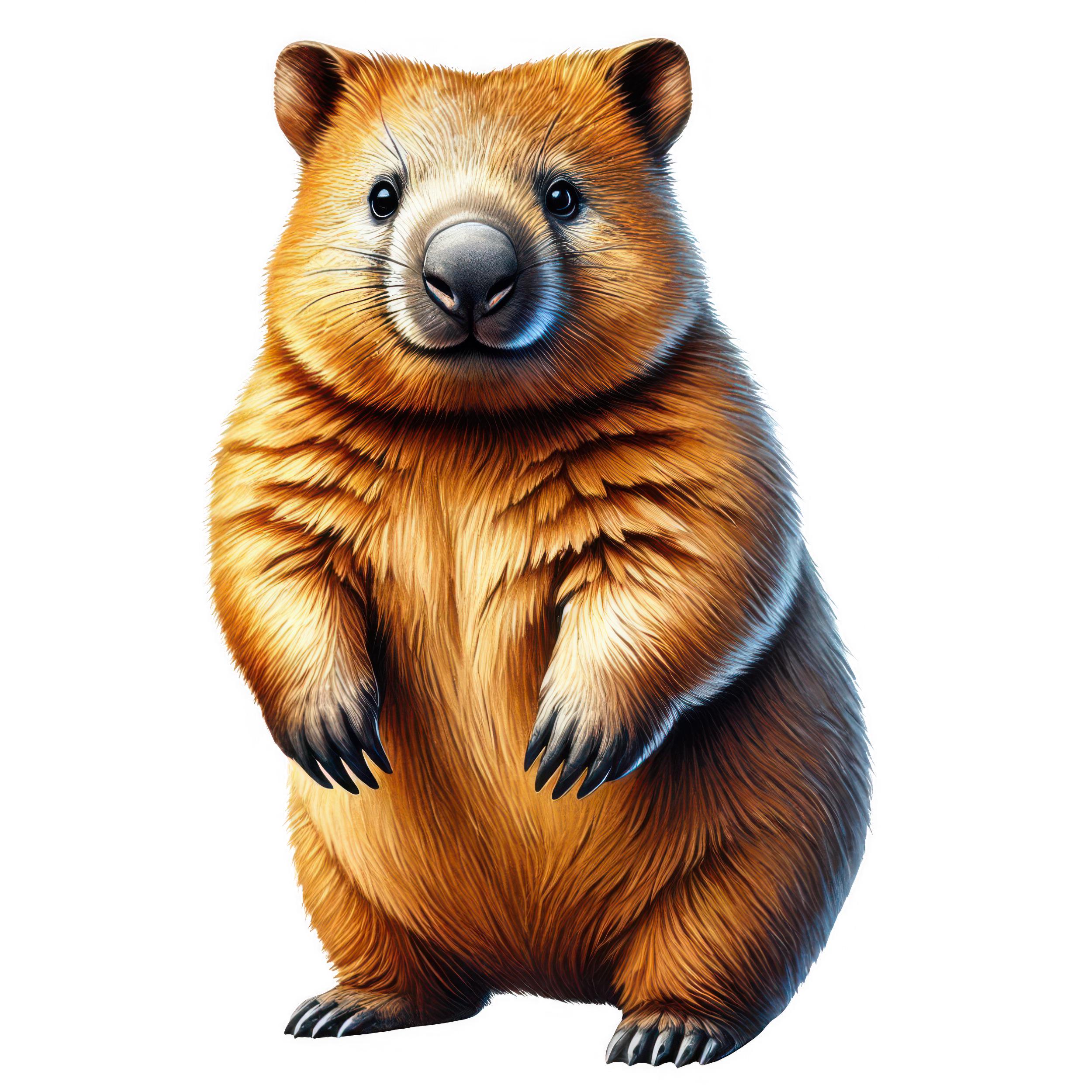 Wombat Bitmap Watercolor Wombat Clipart Bundle: Adorable Wildlife Art (PNG/JPG ...