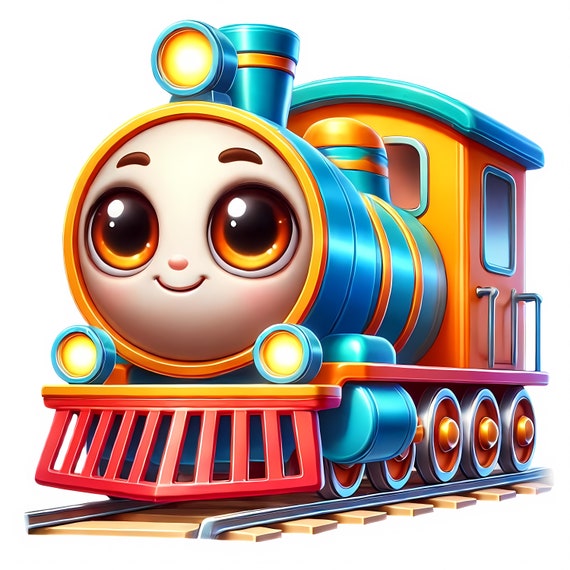 Cute Train Engine Clip Art